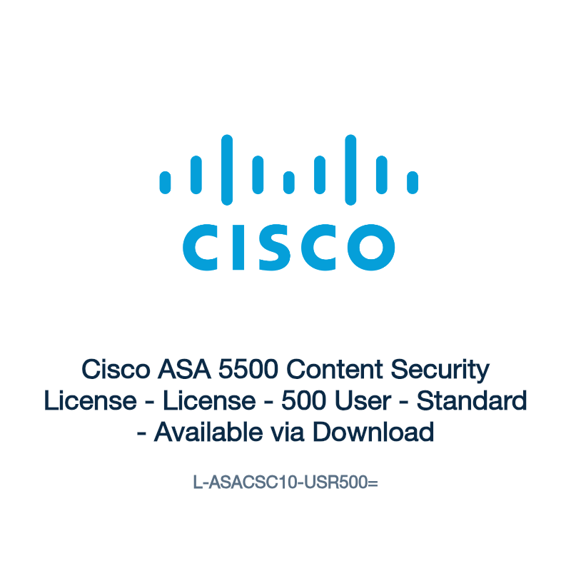 L-ASACSC10-USR500=: Cisco ASA 5500 Content Security License