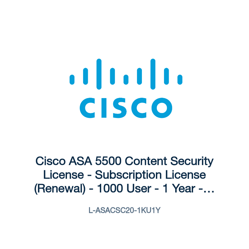 L-ASACSC20-1KU1Y: Cisco ASA 5500 Content Security License