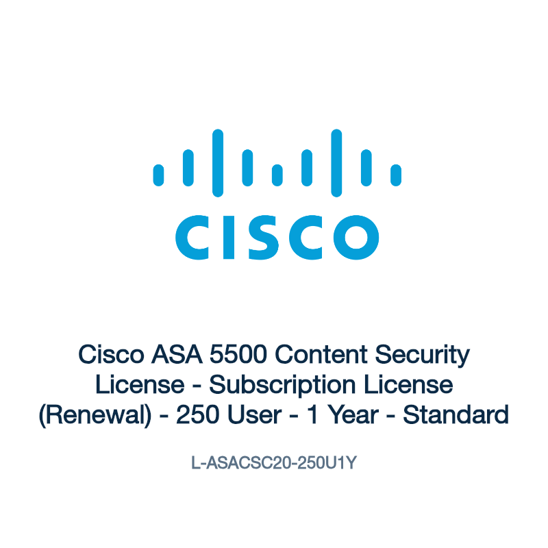 L-ASACSC20-250U1Y: Cisco ASA 5500 Content Security License