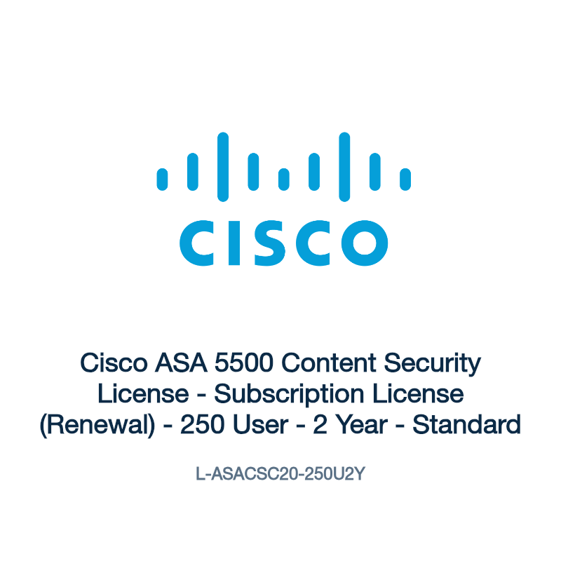 L-ASACSC20-250U2Y: Cisco ASA 5500 Content Security License