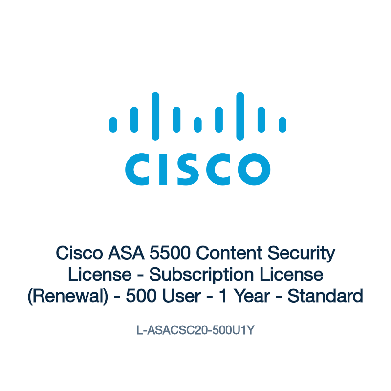 L-ASACSC20-500U1Y: Cisco ASA 5500 Content Security License
