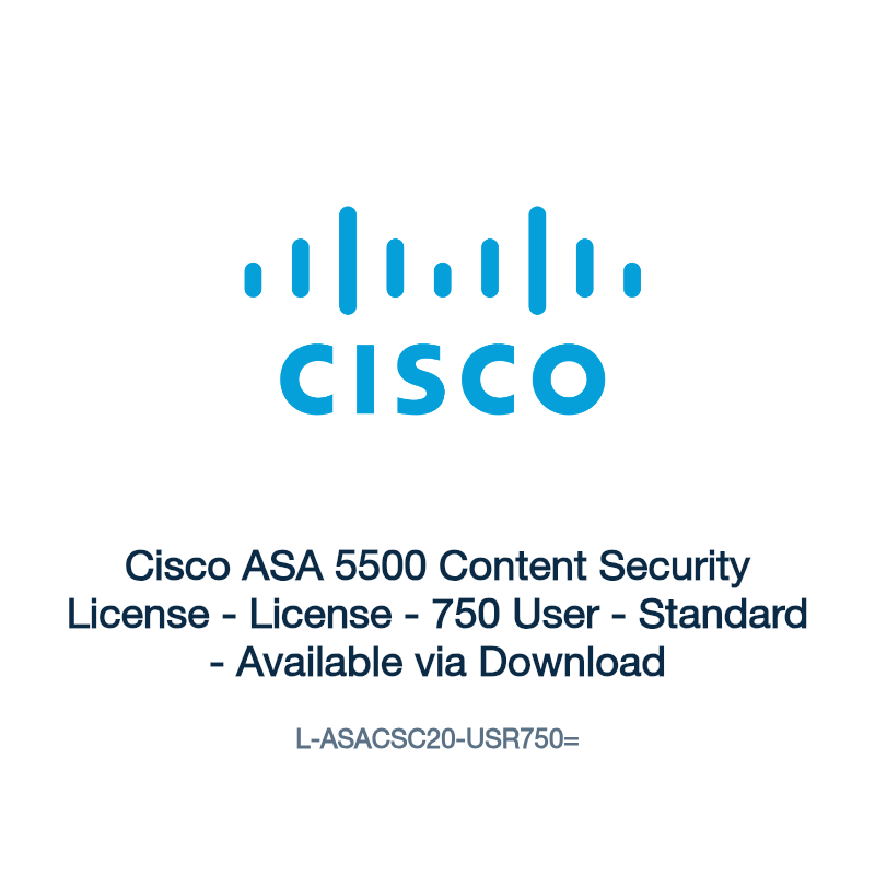 L-ASACSC20-USR750=: Cisco ASA 5500 Content Security License