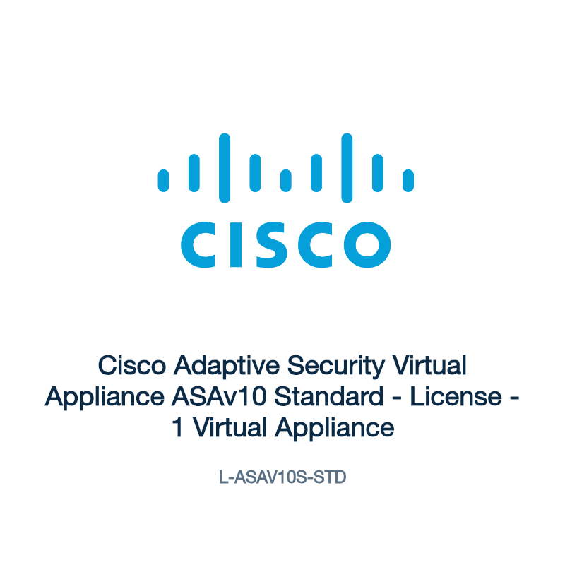 L-ASAV10S-STD: Cisco Adaptive Security Virtual Appliance ASAv10 Standard