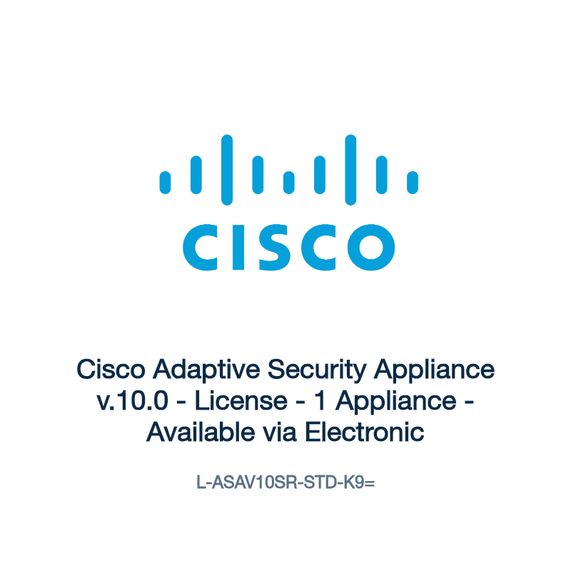 L-ASAV10SR-STD-K9=: Cisco Adaptive Security Appliance v.10.0