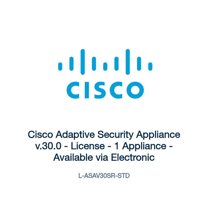 L-ASAV30SR-STD: Cisco Adaptive Security Appliance v.30.0