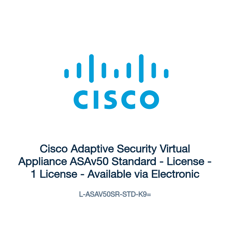 L-ASAV50SR-STD-K9=: Cisco Adaptive Security Virtual Appliance ASAv50 Standard