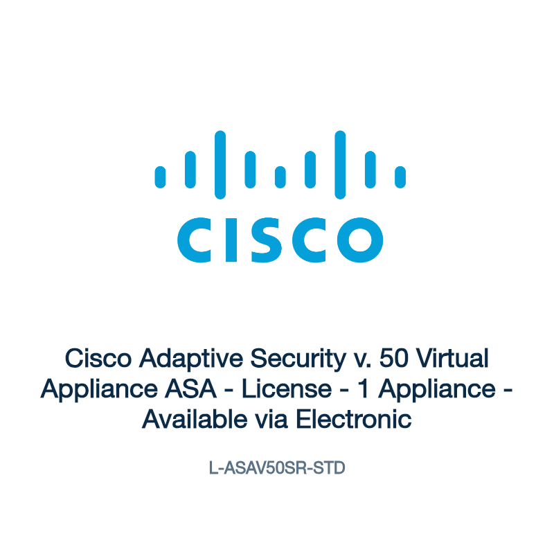 L-ASAV50SR-STD: Cisco Adaptive Security v. 50 Virtual Appliance ASA