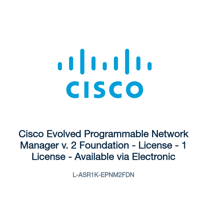 L-ASR1K-EPNM2FDN: Cisco Evolved Programmable Network Manager v. 2 Foundation