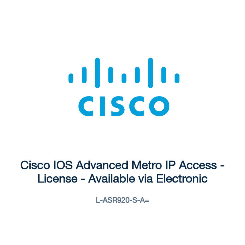 L-ASR920-S-A=: Cisco IOS Advanced Metro IP Access