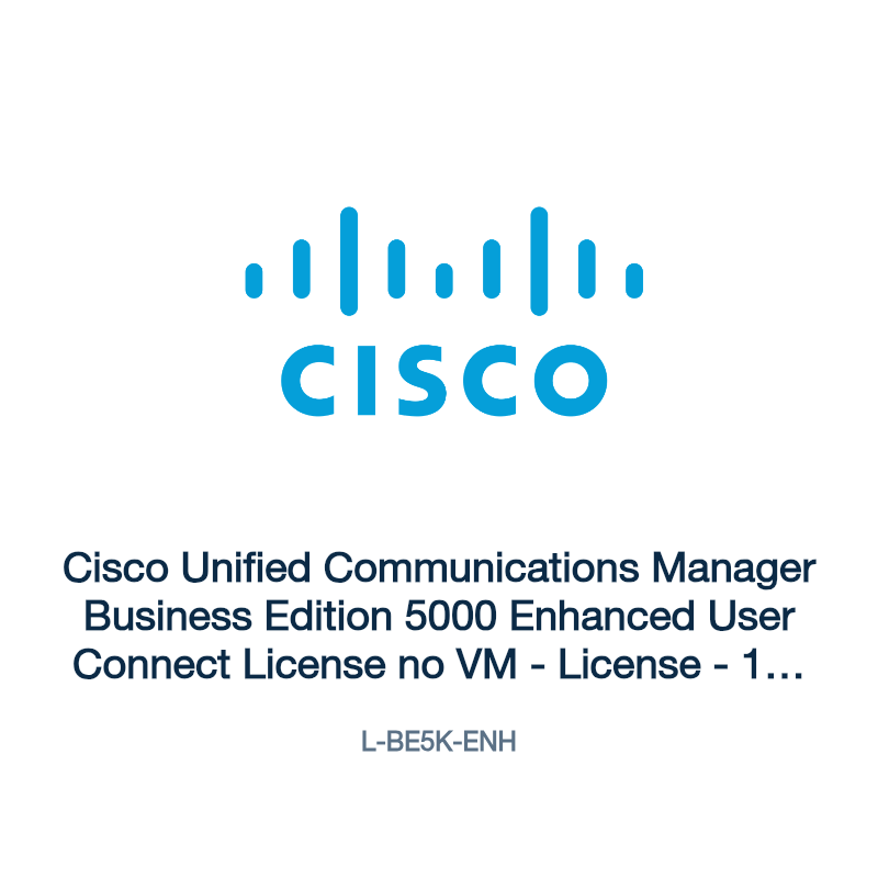 L-BE5K-ENH: Cisco Unified Communications Manager Business Edition 5000 Enhanced