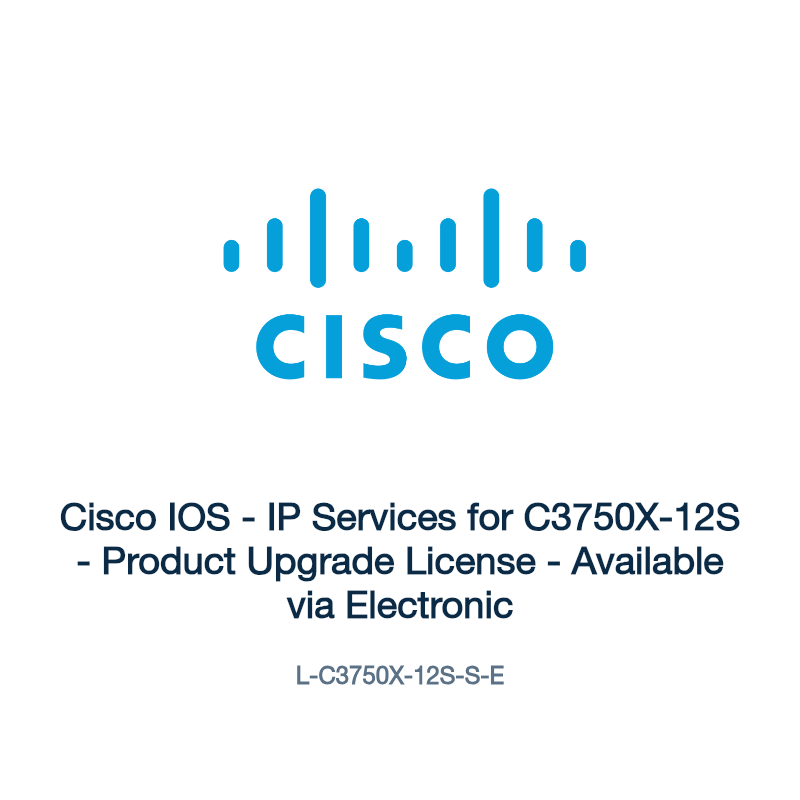 L-C3750X-12S-S-E: Cisco IOS - IP Services for C3750X-12S - Product Upgrade License