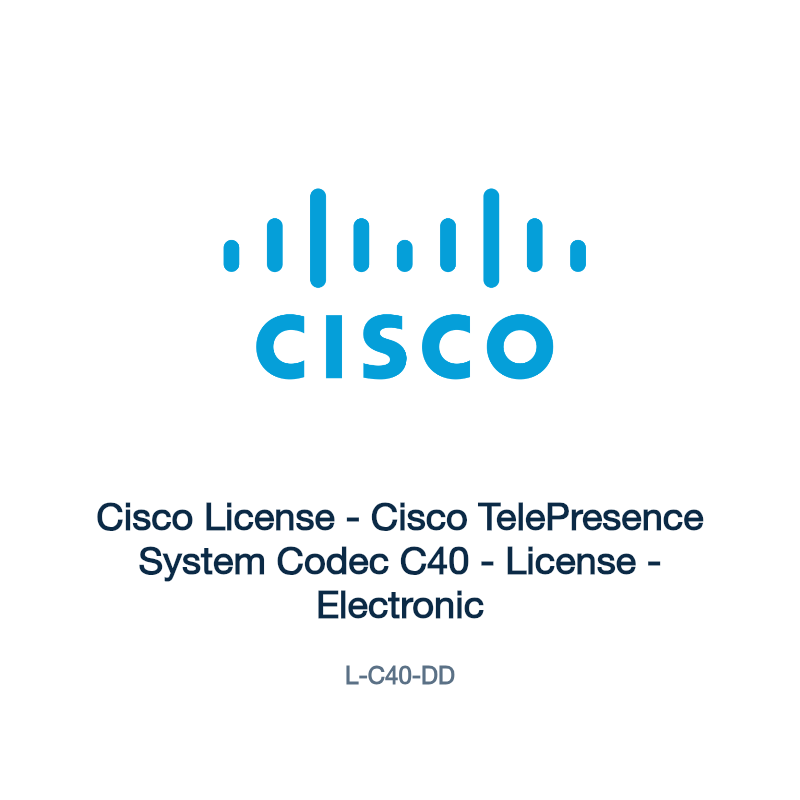 L-C40-DD: Cisco License - Cisco TelePresence System Codec C40 - License -