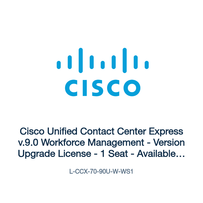L-CCX-70-90U-W-WS1: Cisco Unified Contact Center Express v.9.0 Workforce Management