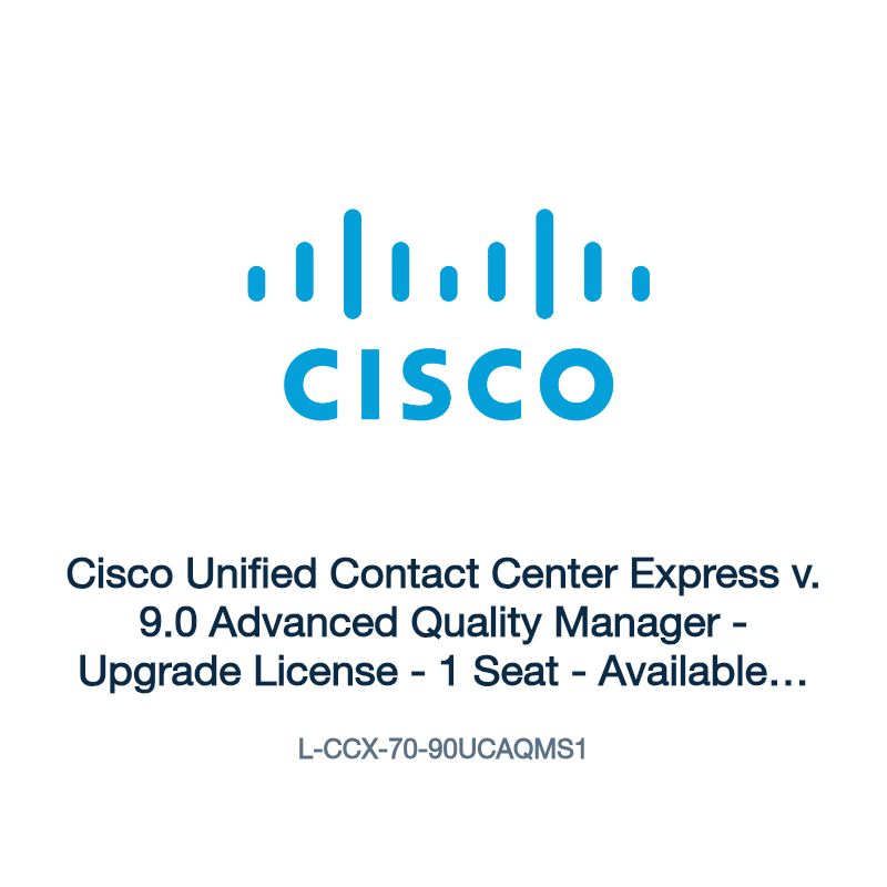 L-CCX-70-90UCAQMS1: Cisco Unified Contact Center Express v. 9.0 Advanced Quality Manager