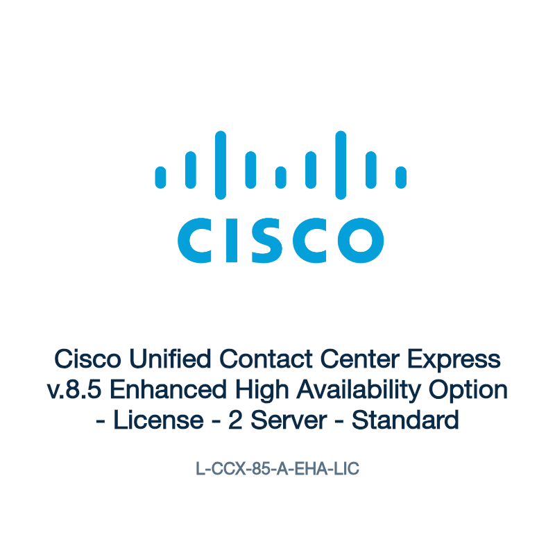 L-CCX-85-A-EHA-LIC: Cisco Unified Contact Center Express v.8.5 Enhanced High Availability