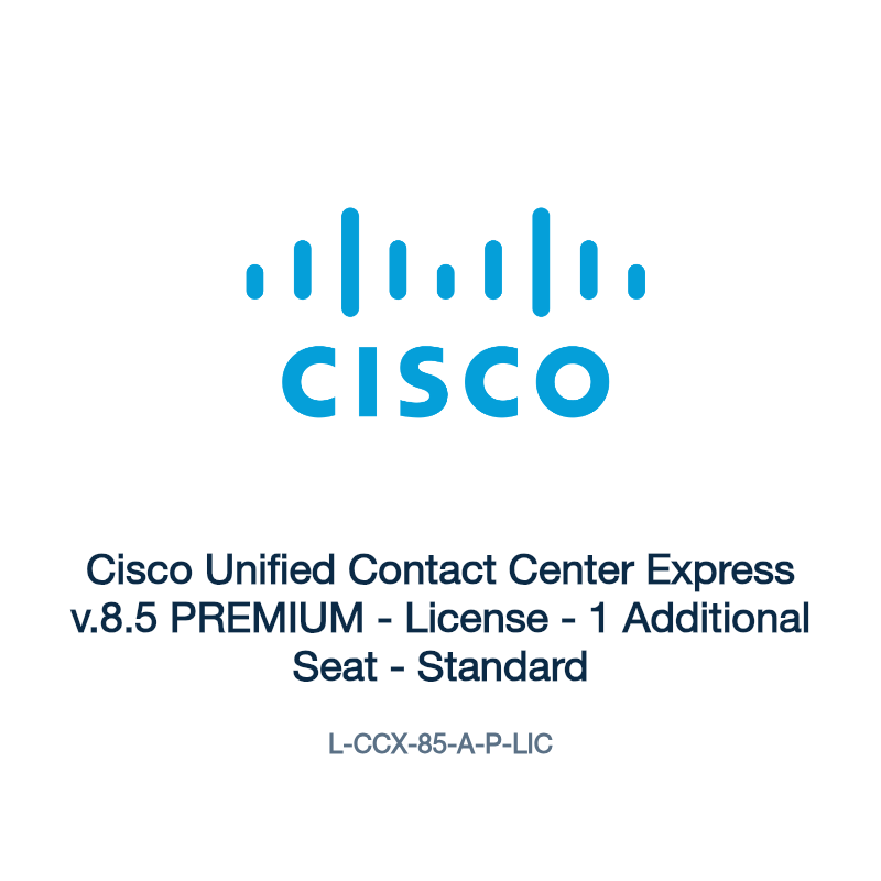 L-CCX-85-A-P-LIC: Cisco Unified Contact Center Express v.8.5 PREMIUM