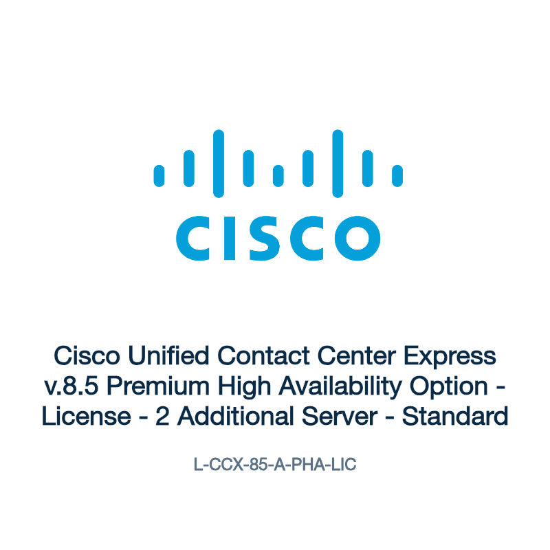 L-CCX-85-A-PHA-LIC: Cisco Unified Contact Center Express v.8.5 Premium High Availability