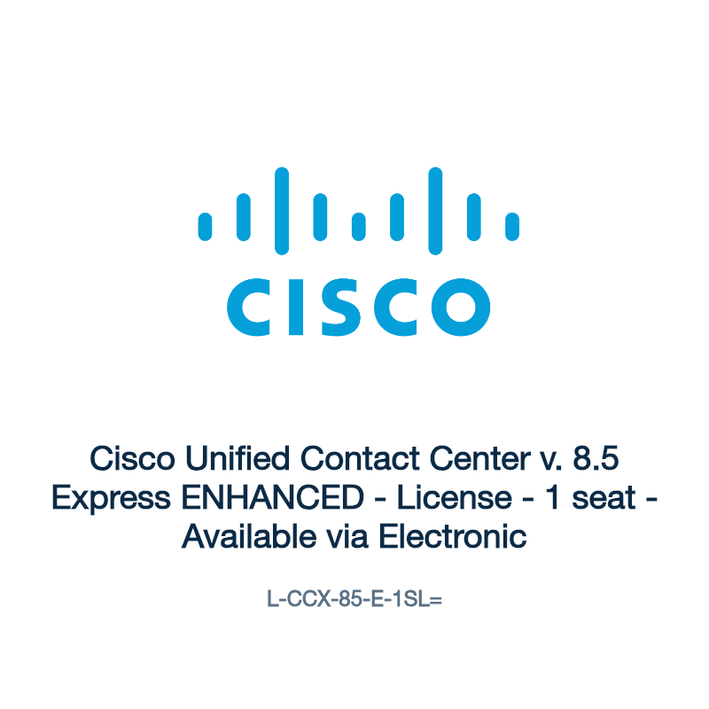 L-CCX-85-E-1SL=: Cisco Unified Contact Center v. 8.5 Express ENHANCED