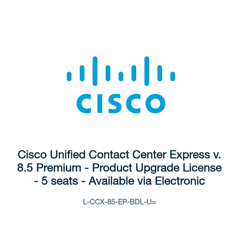 L-CCX-85-EP-BDL-U=: Cisco Unified Contact Center Express v. 8.5 Premium