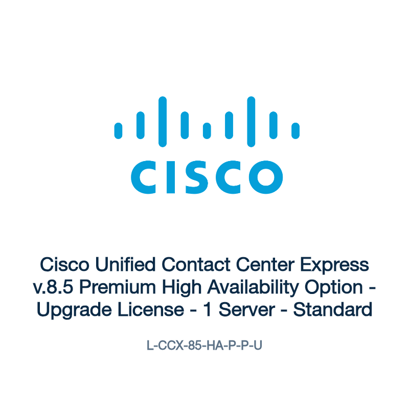 L-CCX-85-HA-P-P-U: Cisco Unified Contact Center Express v.8.5 Premium High Availability