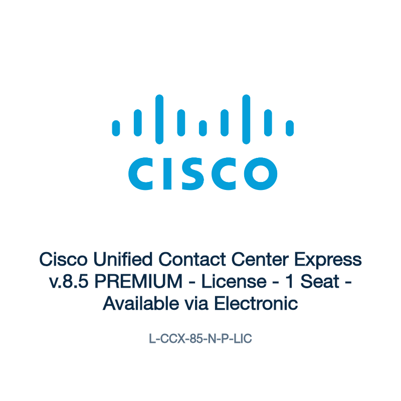 L-CCX-85-N-P-LIC: Cisco Unified Contact Center Express v.8.5 PREMIUM