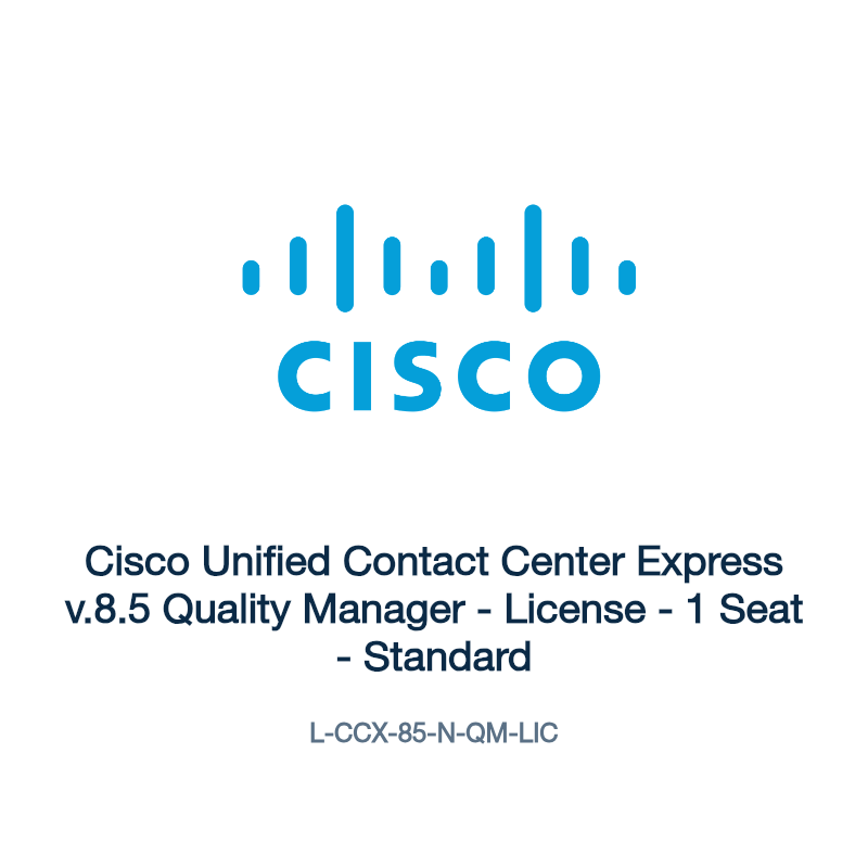 L-CCX-85-N-QM-LIC: Cisco Unified Contact Center Express v.8.5 Quality Manager