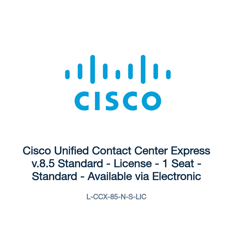 L-CCX-85-N-S-LIC: Cisco Unified Contact Center Express v.8.5 Standard