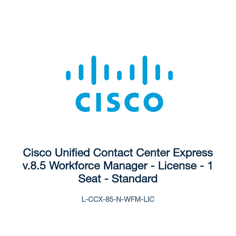 L-CCX-85-N-WFM-LIC: Cisco Unified Contact Center Express v.8.5 Workforce Manager