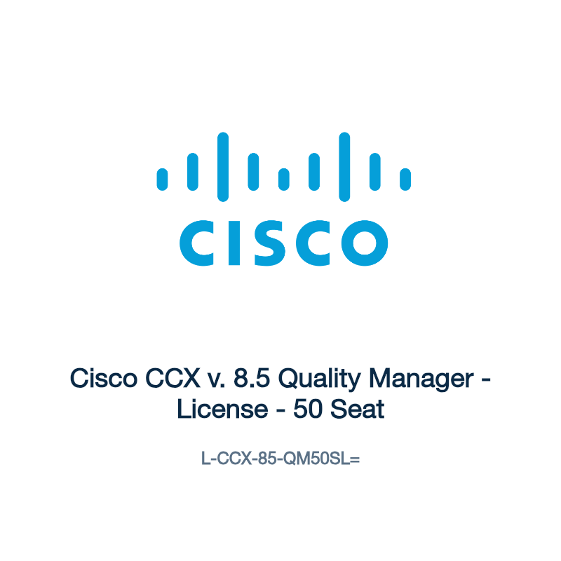 L-CCX-85-QM50SL=: Cisco CCX v. 8.5 Quality Manager