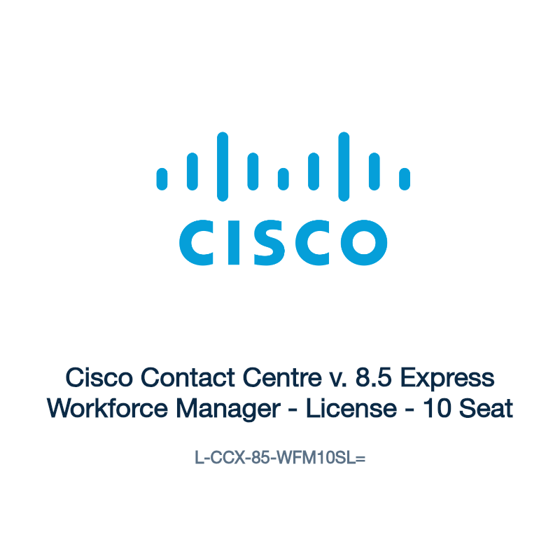 L-CCX-85-WFM10SL=: Cisco Contact Centre v. 8.5 Express Workforce Manager