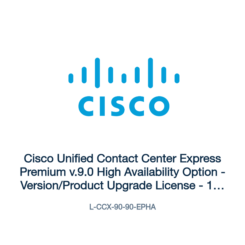 L-CCX-90-90-EPHA: Cisco Unified Contact Center Express Premium v.9.0 High Availability
