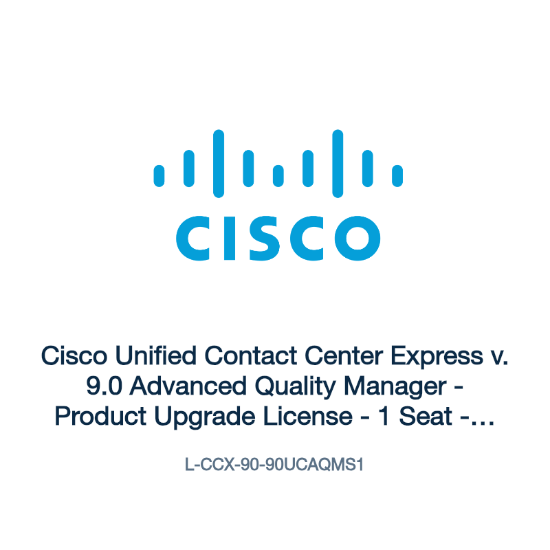 L-CCX-90-90UCAQMS1: Cisco Unified Contact Center Express v. 9.0 Advanced Quality Manager