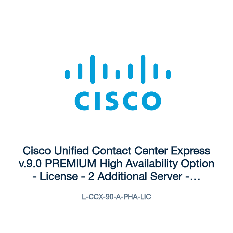 L-CCX-90-A-PHA-LIC: Cisco Unified Contact Center Express v.9.0 PREMIUM High Availability