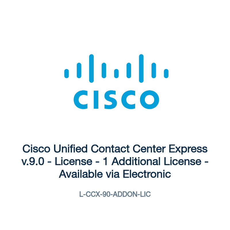 L-CCX-90-ADDON-LIC: Cisco Unified Contact Center Express v.9.0