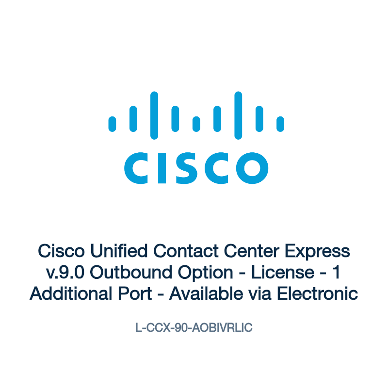 L-CCX-90-AOBIVRLIC: Cisco Unified Contact Center Express v.9.0 Outbound Option