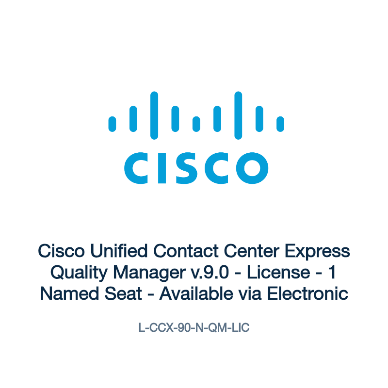 L-CCX-90-N-QM-LIC: Cisco Unified Contact Center Express Quality Manager v.9.0