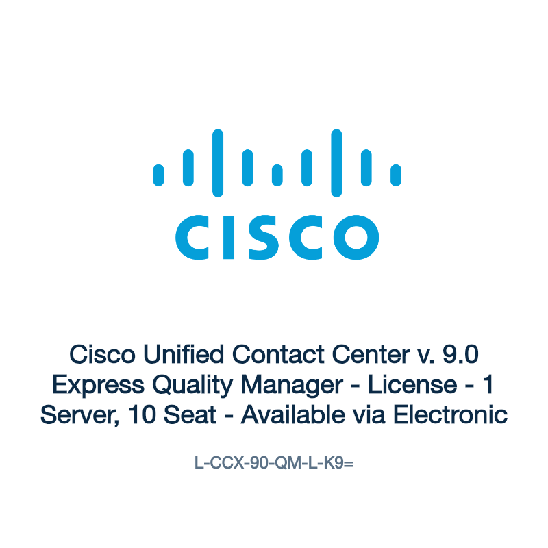 L-CCX-90-QM-L-K9=: Cisco Unified Contact Center v. 9.0 Express Quality Manager