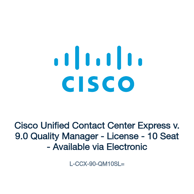 L-CCX-90-QM10SL=: Cisco Unified Contact Center Express v. 9.0 Quality Manager