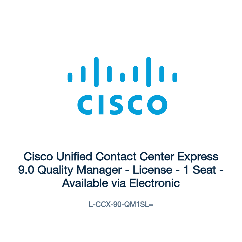 L-CCX-90-QM1SL=: Cisco Unified Contact Center Express 9.0 Quality Manager