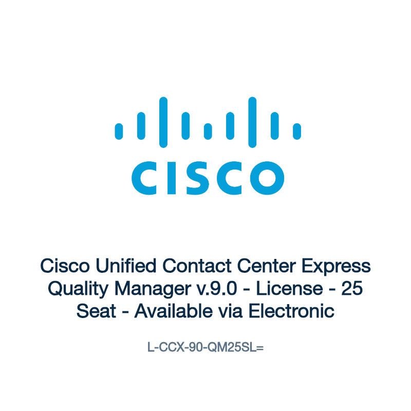 L-CCX-90-QM25SL=: Cisco Unified Contact Center Express Quality Manager v.9.0