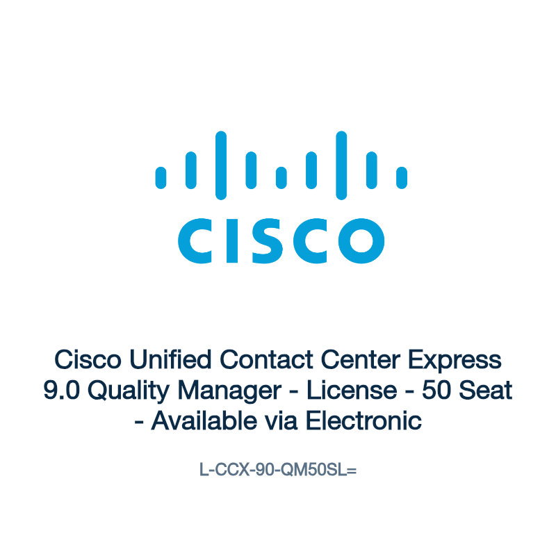 L-CCX-90-QM50SL=: Cisco Unified Contact Center Express 9.0 Quality Manager
