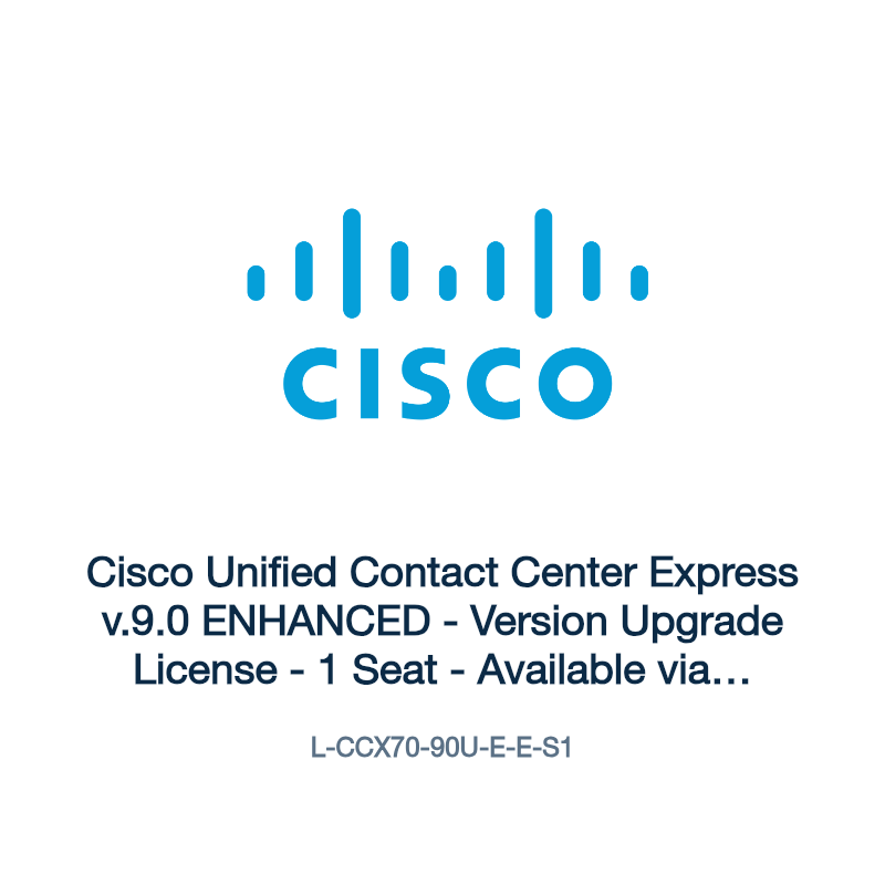 L-CCX70-90U-E-E-S1: Cisco Unified Contact Center Express v.9.0 ENHANCED