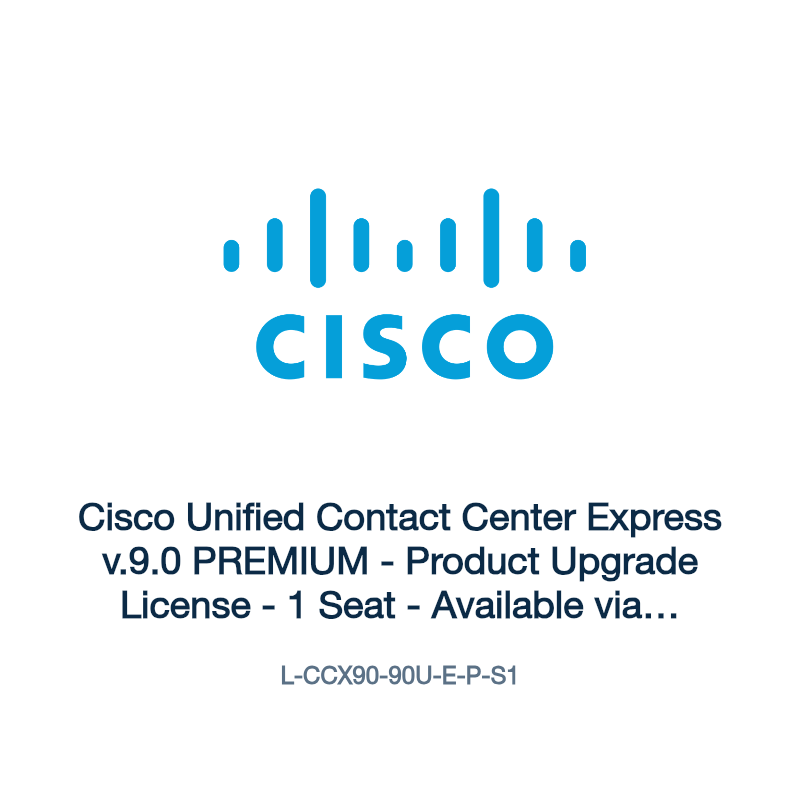 L-CCX90-90U-E-P-S1: Cisco Unified Contact Center Express v.9.0 PREMIUM