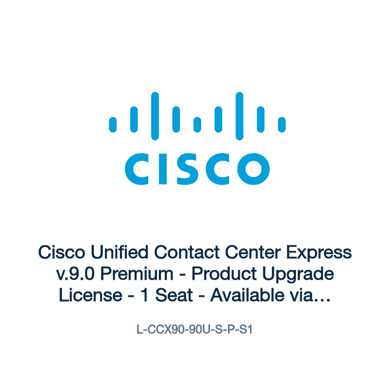 L-CCX90-90U-S-P-S1: Cisco Unified Contact Center Express v.9.0 Premium
