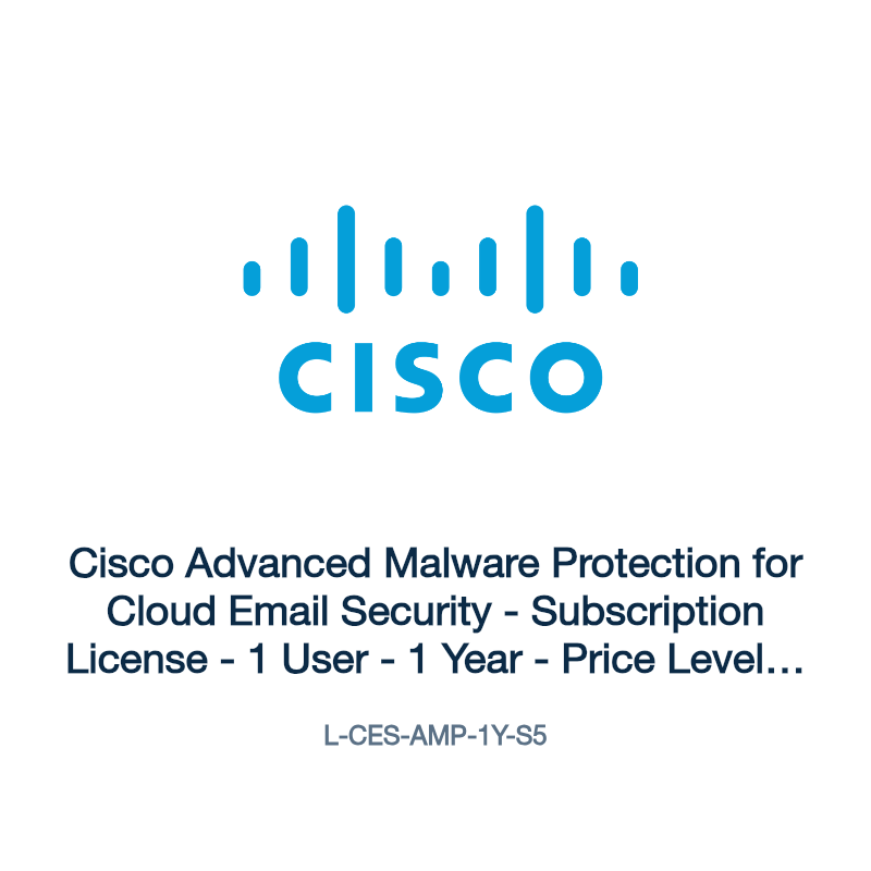 L-CES-AMP-1Y-S5: Cisco Advanced Malware Protection for Cloud Email Security