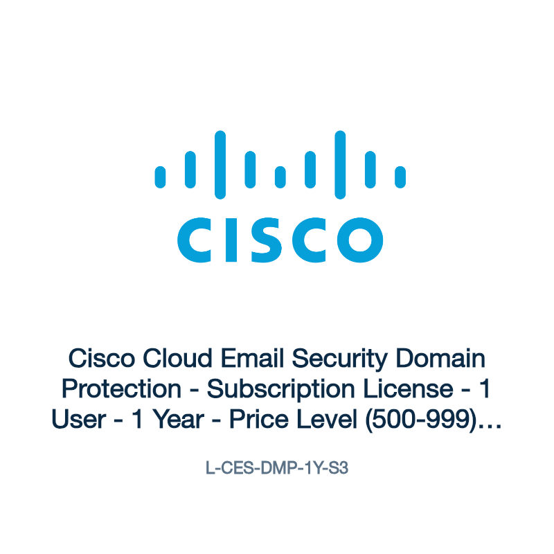 L-CES-DMP-1Y-S3: Cisco Cloud Email Security Domain Protection