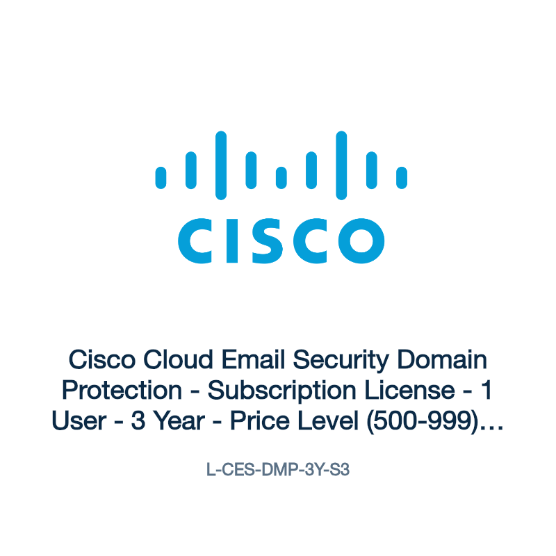 L-CES-DMP-3Y-S3: Cisco Cloud Email Security Domain Protection