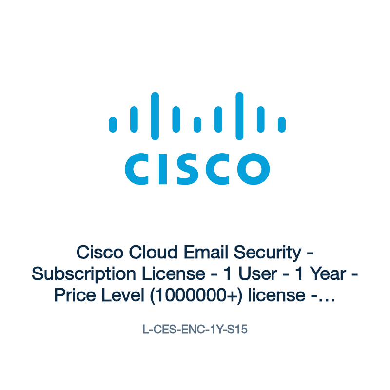 L-CES-ENC-1Y-S15: Cisco Cloud Email Security