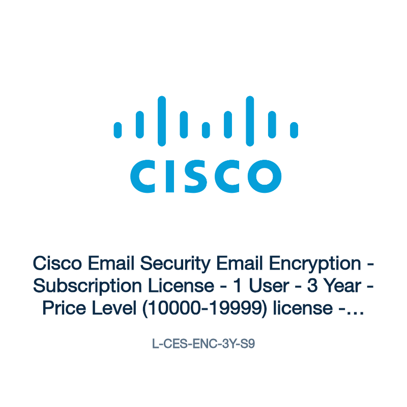 L-CES-ENC-3Y-S9: Cisco Email Security Email Encryption