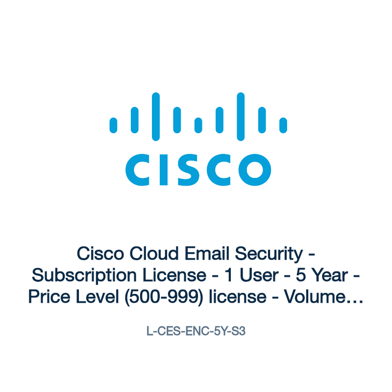 L-CES-ENC-5Y-S3: Cisco Cloud Email Security